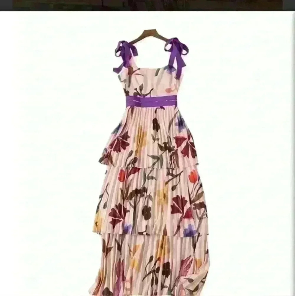 Two Twin Style tiered maxi dress size S